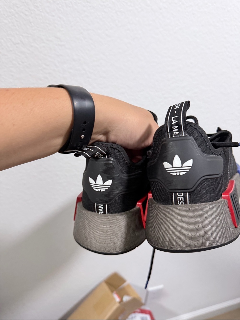 adidas Men’s NMD_R1 Black Casual Sneaker - Picture 8 of 9
